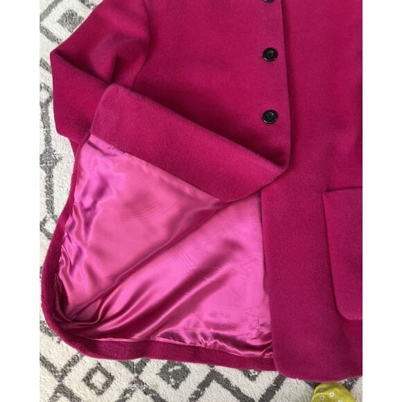 LAUREL By Escada Hot Pink Wool Vintage Swing Coat Fits Like A Large! - Picture 8 of 16
